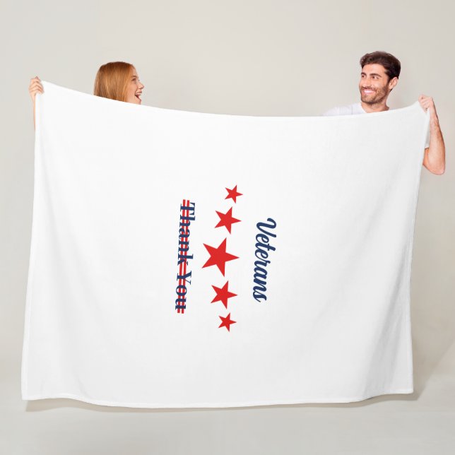 Happy Veterans Day  Fleece Blanket (In Situ)