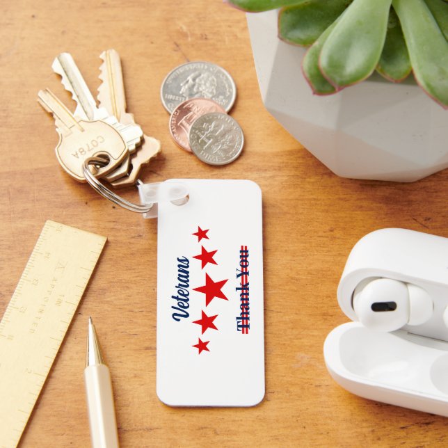 Happy Veterans Day  Key Ring (Desk)