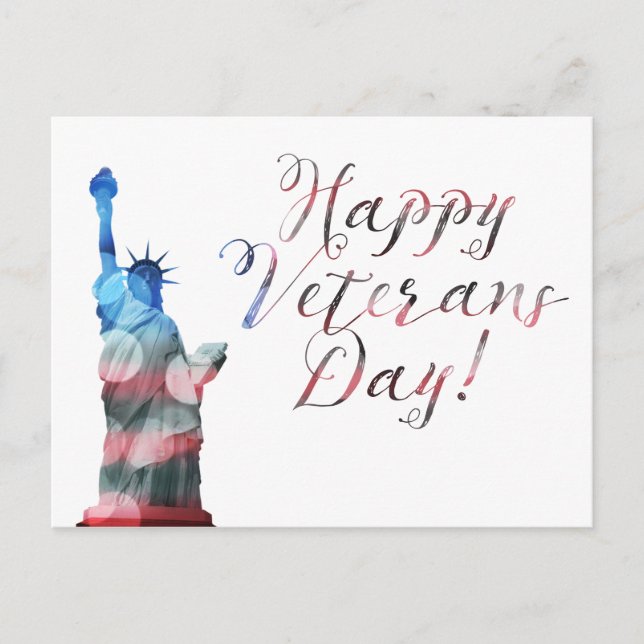 Happy Veterans Day (liberty bokeh) Postcard (Front)