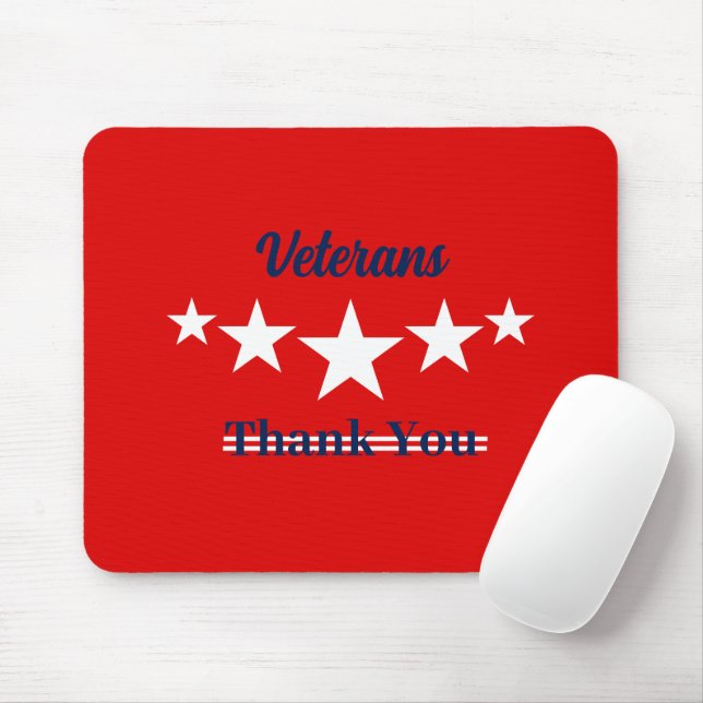 Happy Veterans Day  Mouse Mat (With Mouse)