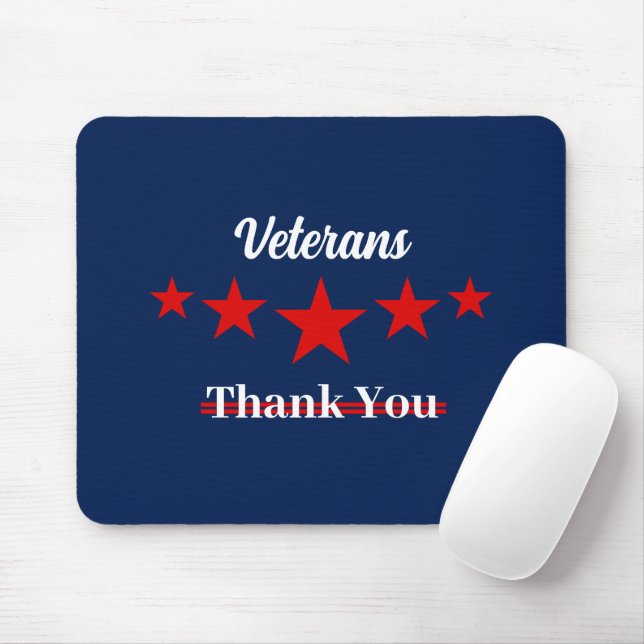 Happy Veterans Day  Mouse Mat (With Mouse)