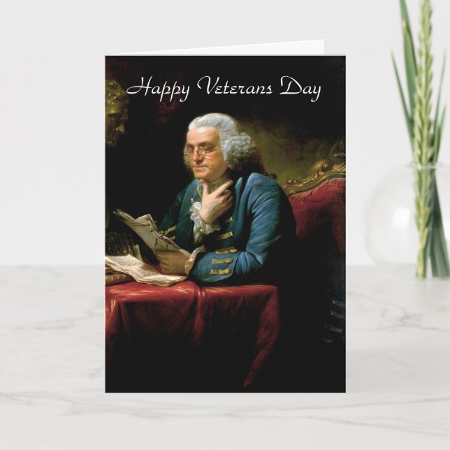 Happy Veterans Day with George Washington Card (Front)