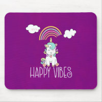 Happy Vibes Cute Smiling Unicorn