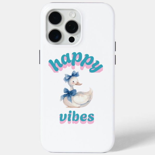 Happy Vibes Duck iPhone Case (Back)