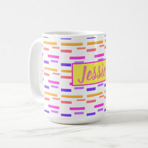 Happy Vibes Jessica Add Your Name Coffee Mug Cup