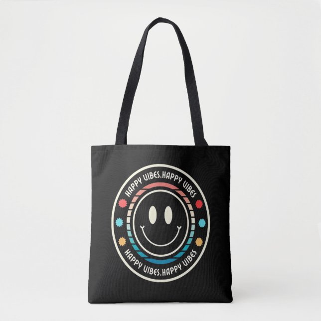 Happy Vibes Tote Bag (Front)