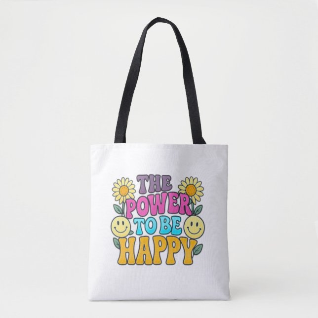 Happy Vibes Tote Bag (Front)