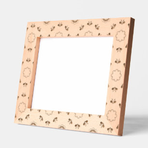 Happy Vintage Floral Pattern Engraved Frames
