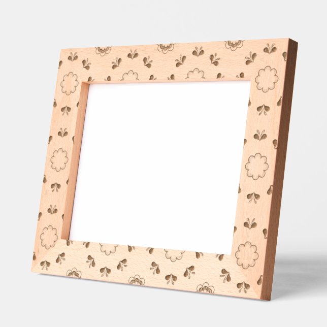 Happy Vintage Floral Pattern Engraved Frames (Left)