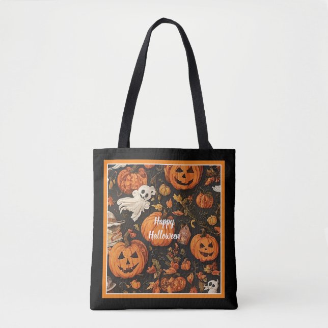 Happy Vintage Halloween Collection Tote Bag (Front)