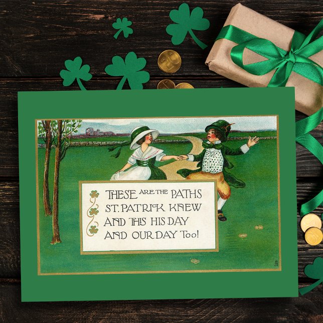 Happy Vintage Irish Children St. Patrick's Day Postcard (Creator Uploaded)
