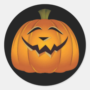Happy Vintage Jack 'o Lantern - Halloween Pumpkin Classic Round Sticker