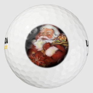 Happy vintage Santa Claus Golf Balls