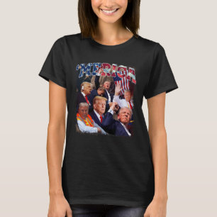 Happy Vintage Trump 4th Of July Patriotic American T-Shirt