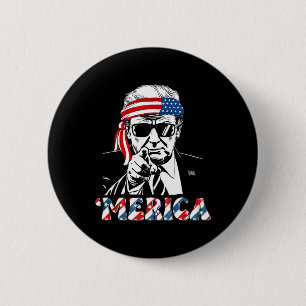 Happy Vintage Trump 4th Of July Patriotic merica A 6 Cm Round Badge