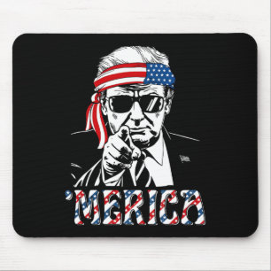 Happy Vintage Trump 4th Of July Patriotic merica A Mouse Mat