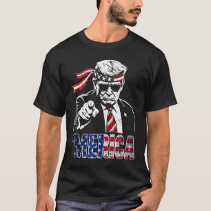 Happy Vintage Trump 4th Of July Patriotic Merica A T-Shirt