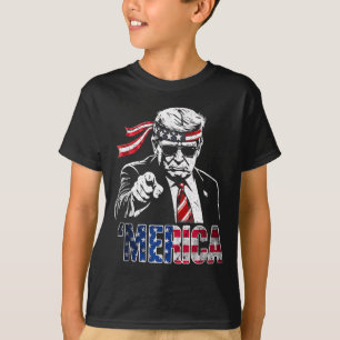 Happy Vintage Trump 4th Of July Patriotic Merica A T-Shirt