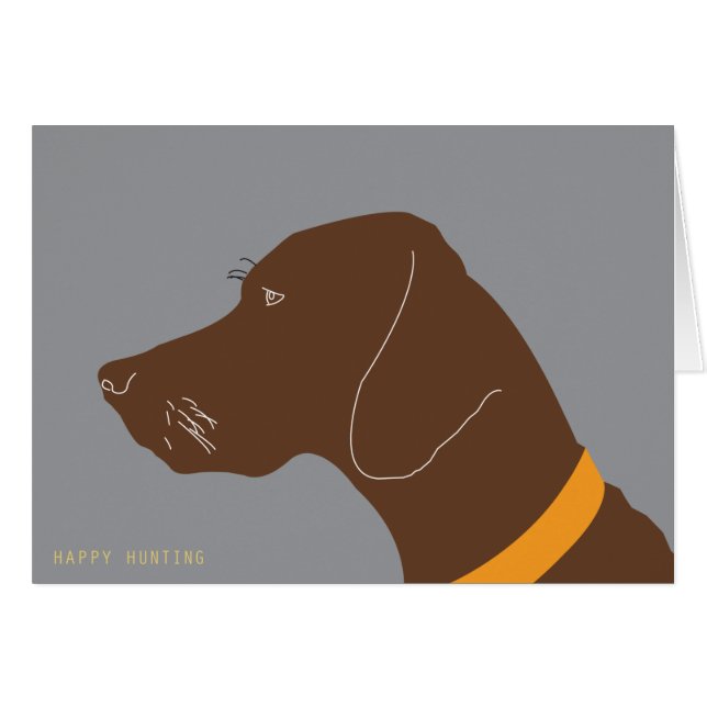 Happy Vizsla Hunting (Front Horizontal)