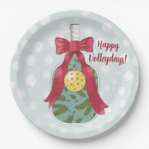 Happy Volleydays Pickleball Themed Paper Plates