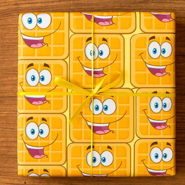 Happy Waffle Wrapping Paper (Creator Uploaded)