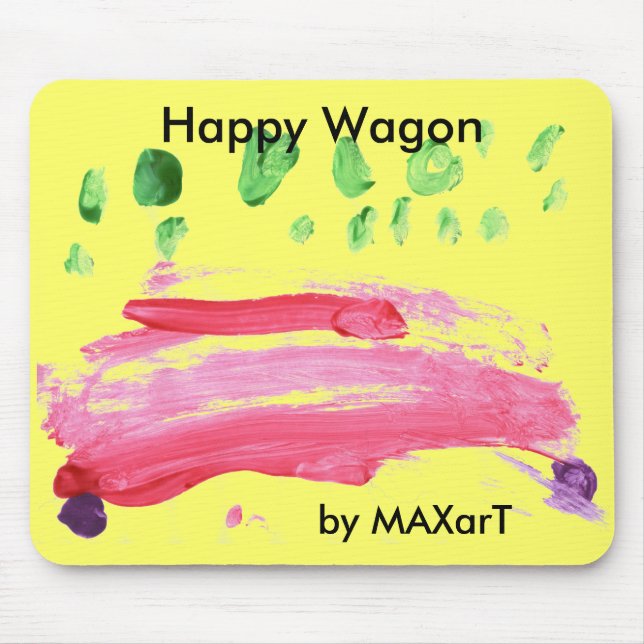 "Happy Wagon" by MAXarT Mouse Mat (Front)