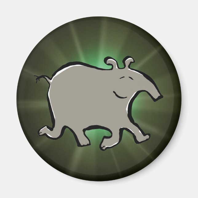 happy walking tapir magnet (Front)