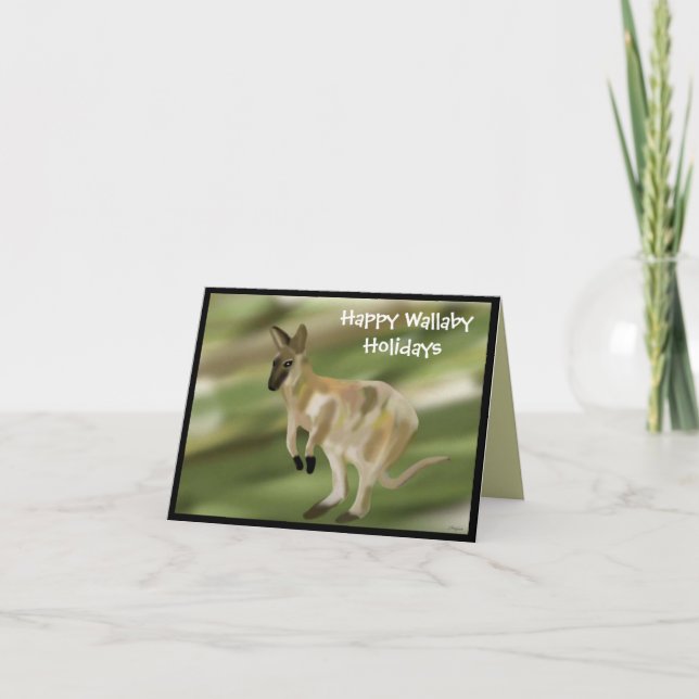 Happy Wallaby Holiday Card (Front)
