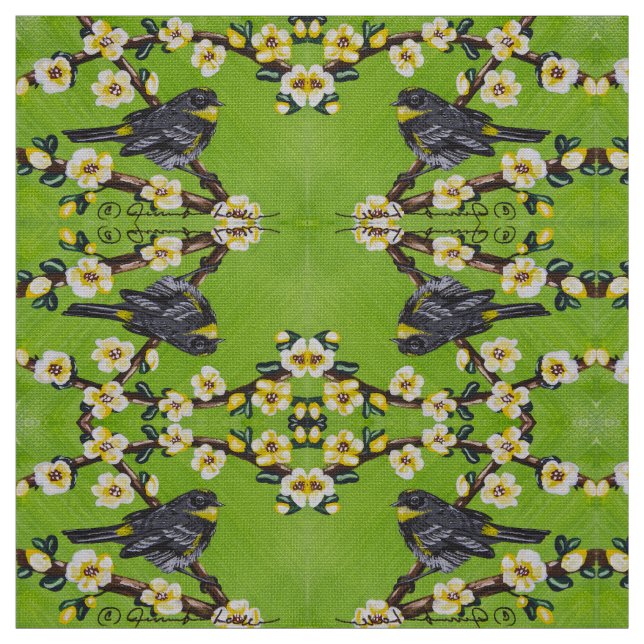 Happy Warbler Fabric (Swatch)