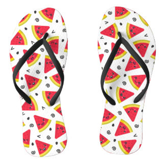 Happy Watermelon Flip Flops
