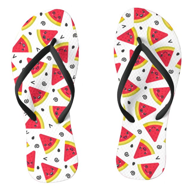 Happy Watermelon Flip Flops (Footbed)