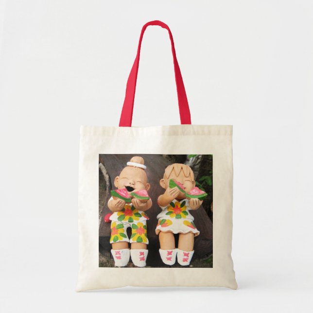 Happy Watermelon Kids Tote Bag (Front)