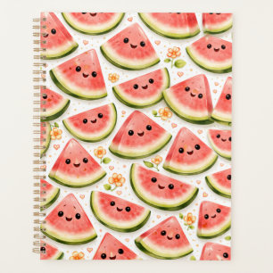 Happy Watermelon Planner Cover – Kawaii Watermelon