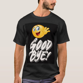 Happy Waving Emoji Goodbye - Fun Farewell T-Shirt