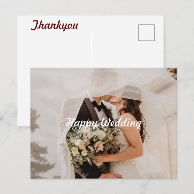 Happy Wedding 2 Postcard (Front/Back)