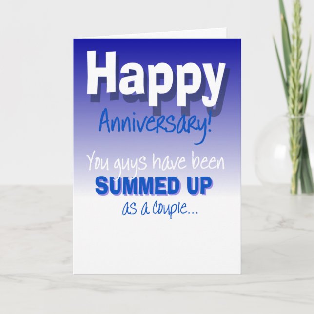 Happy wedding anniversary card (Front)