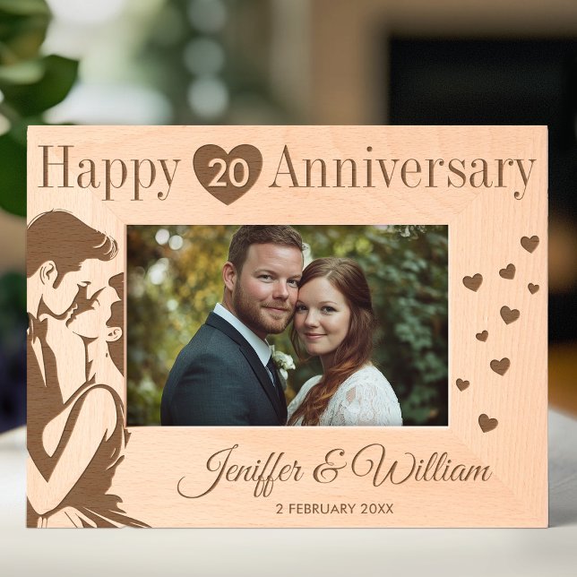 Happy Wedding Anniversary Couple Name Etched Frames (Happy Wedding Anniversary Couple Name Etched Frames)