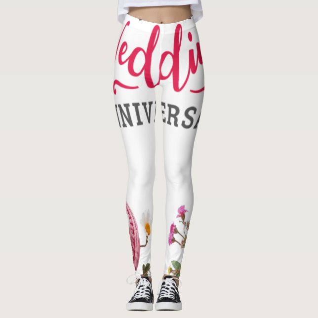 Happy Wedding anniversary  Leggings (Front)