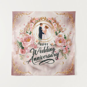 Happy Wedding Anniversary Mural #5 Tapestry