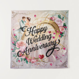 Happy Wedding Anniversary Mural #7 Tapestry