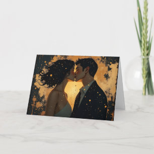 Happy Wedding Anniversary   Romantic Kiss Card