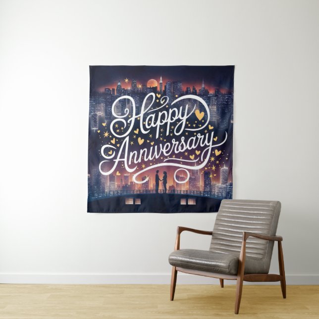 Happy Wedding Anniversary  Tapestry (In Situ)
