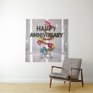 Happy Wedding Anniversary  Tapestry