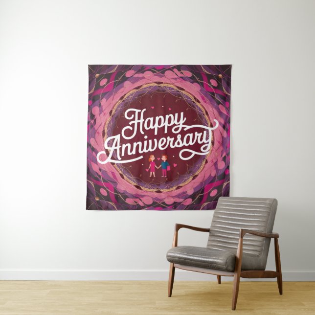 Happy Wedding Anniversary  Tapestry (In Situ)
