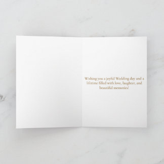 Happy Wedding Bunny Couple Floral Greeting Card