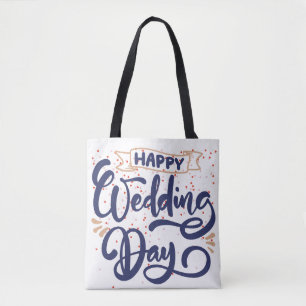 Happy Wedding Day Tote Bag – Romantic Gift