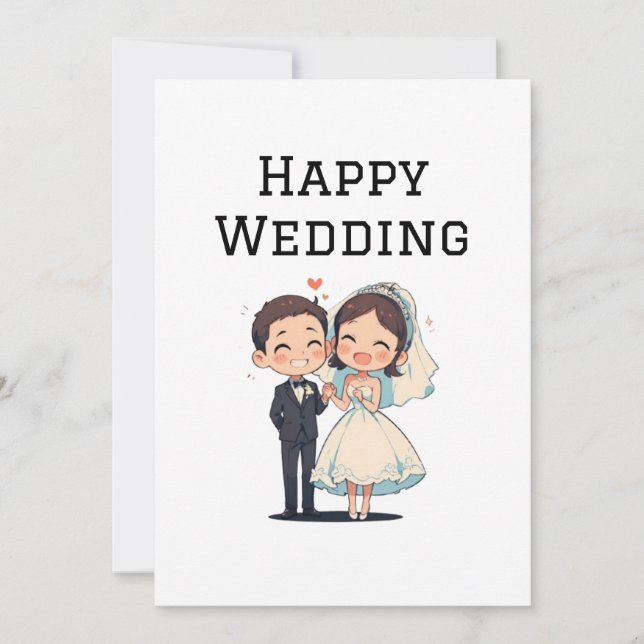 Happy Wedding Greeting Card (Front)
