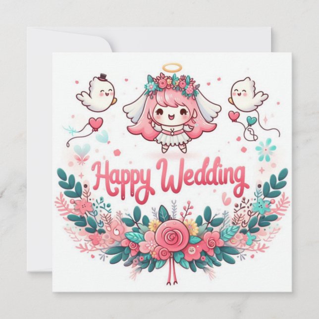 Happy Wedding Greeting Cards  (Front)