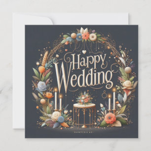 Happy Wedding Greeting Cards 