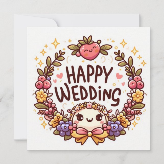 Happy Wedding Greeting Cards  (Front)